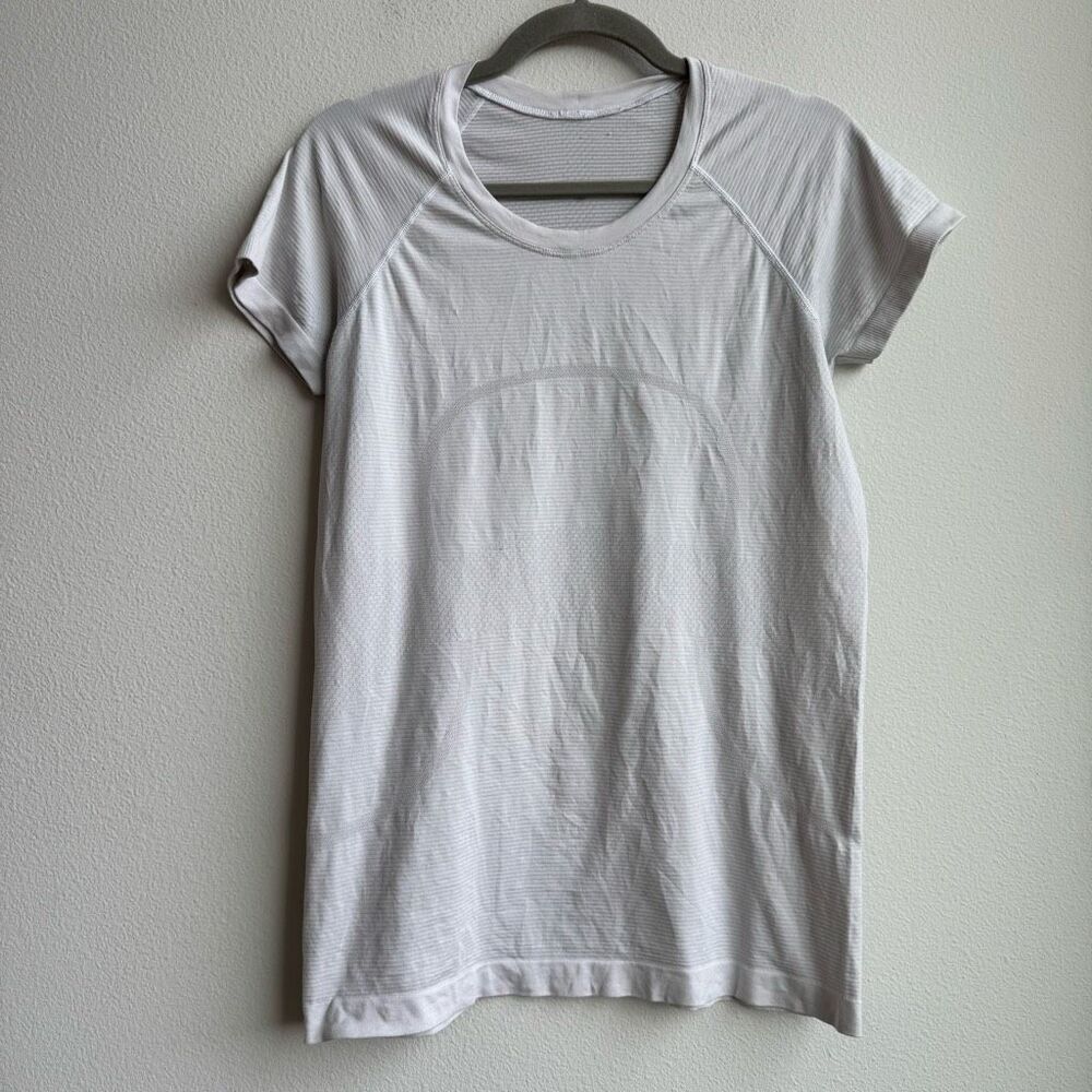 Lululemon Swiftly Tech Short Sleeve Crew White Size 10 Size Medium